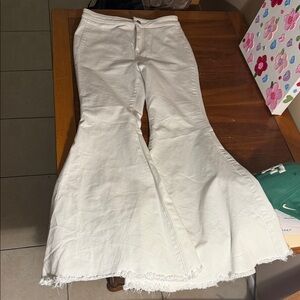 We The Free White Flare & Wide Leg Jeans